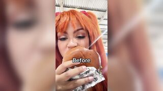 Asuka Cosplay Fart & Burp Compilation Plugsuit and Uniform Fat Black