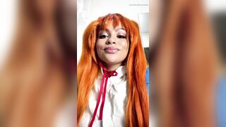 Asuka Cosplay Fart & Burp Compilation Plugsuit and Uniform Fat Black
