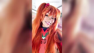 Asuka Cosplay Fart & Burp Compilation Plugsuit and Uniform Fat Black