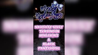 MissyNylonLeggs - Short Mini Petticoat & Ebony Hose