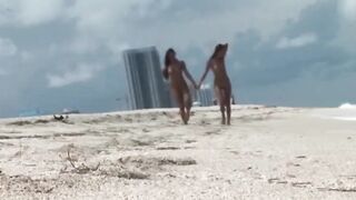 two beautiful porn star fucking on a deserted beach