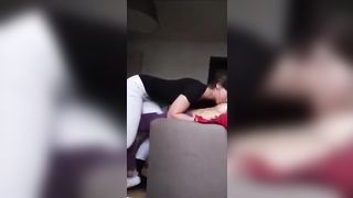 girl makes cum hard in chair