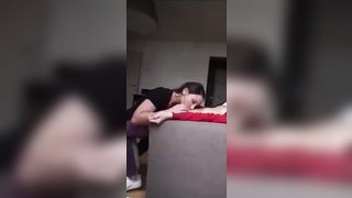 girl makes cum hard in chair