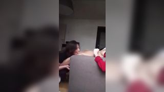 girl makes cum hard in chair