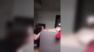 girl makes cum hard in chair