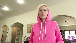 This short haired blond hotty with fake breasts got a indeed precious pounding