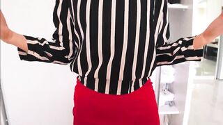 Hawt office mother I'd like to fuck catches me stroking after work - should I stop?