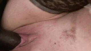 Golden-haired doxy Lilli likes getting her butt pounded by an crazy ebony chap