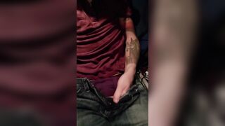 Jerk and cum in hammock ftm