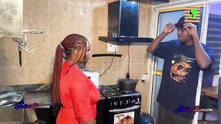 Madam of the abode was sexually touched in the kitchen.