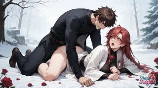 Snowy Rose & Cum-splattered Surrender: mother I'd like to fuck's Vibrator Feast in Winter