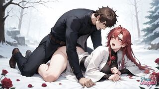 Snowy Rose & Cum-splattered Surrender: mother I'd like to fuck's Vibrator Feast in Winter