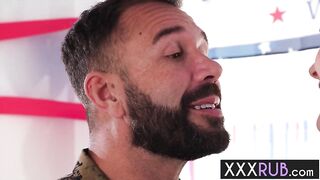 Hawt chick Katrina Colt drank large dong after massage and enjoyed hardcore snatch screwing