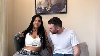 Tour to The Sex Shop with Nice-looking Large Natural Booty Tatted Latin babe and Bareback Sex