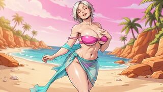 Hawt Large Boob MILFs at Beach