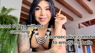 Nearly 6 Days Out of Cumming, two Consecutive Cumshots to Empty My Balls, My Dick Was Swollen.