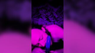 Wyrd Kaleigh sucks on her fresh toy
