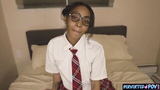Lost teen schoolgirl brought home and screwed