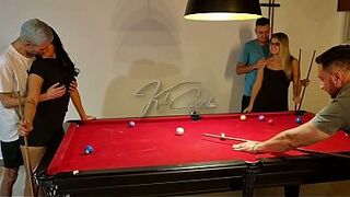 The angels wanted to learn how to play pool, and we taught 'em how to hold the cue stick.