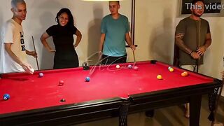 The angels wanted to learn how to play pool, and we taught 'em how to hold the cue stick.