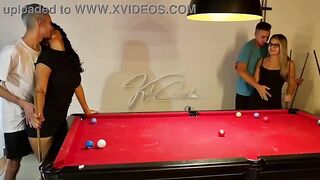 The angels wanted to learn how to play pool, and we taught 'em how to hold the cue stick.