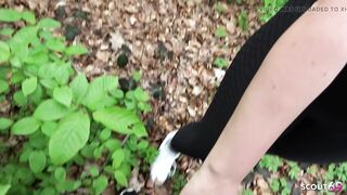 Male Entice German Curvy big beautiful woman Aged Kathy Unfathomable to Suck His Rod at Public Place