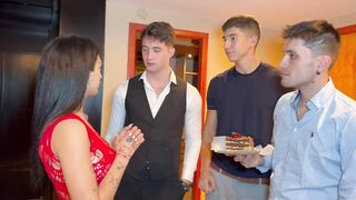 Tattooed Argentine Woman Seeks three Boyz for a Party and a Gang Screw with Double Penetrations - Mica