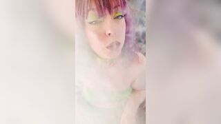 The Enjoyable Miss Tina Snua Smokes A Cigarette With Dangles, Drifts & Close Ups