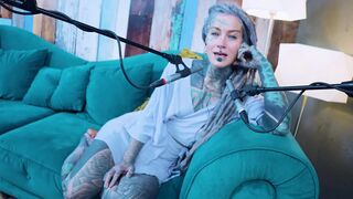 I talk about L - LOVE - ASMR podcast SFW talking punk slim gal dreadlocks tattoo model inked gal
