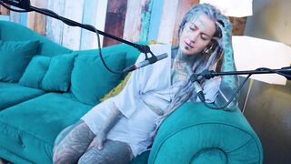 I talk about L - LOVE - ASMR podcast SFW talking punk slim gal dreadlocks tattoo model inked gal