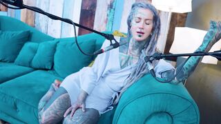 I talk about L - LOVE - ASMR podcast SFW talking punk slim gal dreadlocks tattoo model inked gal
