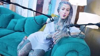 I talk about L - LOVE - ASMR podcast SFW talking punk slim gal dreadlocks tattoo model inked gal