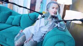 I talk about L - LOVE - ASMR podcast SFW talking punk slim gal dreadlocks tattoo model inked gal