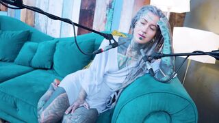 I talk about L - LOVE - ASMR podcast SFW talking punk slim gal dreadlocks tattoo model inked gal