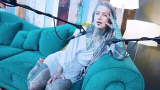 I talk about L - LOVE - ASMR podcast SFW talking punk slim gal dreadlocks tattoo model inked gal