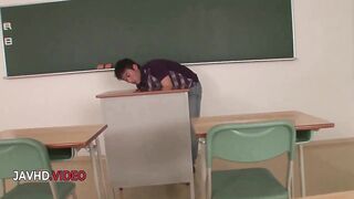 Kyoka Mizusawa's Explicit School Rencounter with Her Teacher Ends in Hawt Creampie Sex