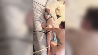 Bound Down Huge Climax with Her Recent Vibratorfor Cinco De Mayo
