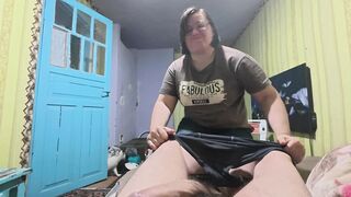 That guy came all over my chest with a toy in my butt.