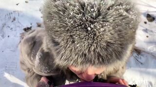 Vilu Vidish Is Sucking Shlong in the Winter Forest