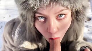 Vilu Vidish Is Sucking Shlong in the Winter Forest