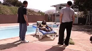 Ideal black honey gets double permeated at the pool