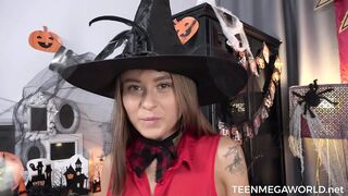 Skye Wood Gets Surprise Doggy After Halloween Masturbation - TeenMegaWorld