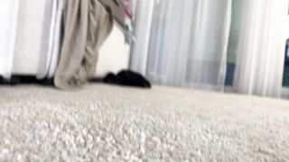 Amazingly Marvelous Large Butt Large Breasts All Natural Girl Cute Real Nurse Flashes Her Twat and Booty in Stripped Try on Haul