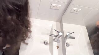 We've sex in the washroom, during the time that my spouse is in the kitchen