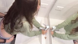 We've sex in the washroom, during the time that my spouse is in the kitchen