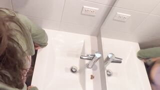 We've sex in the washroom, during the time that my spouse is in the kitchen