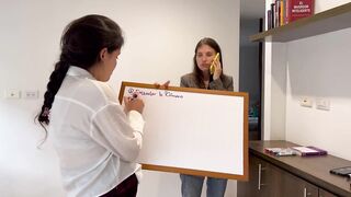 I bang my English student... I lick my twat
