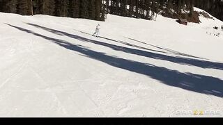 Hawt golden-haired skier Jessica Nyx gives her BF an excellent suck & screw