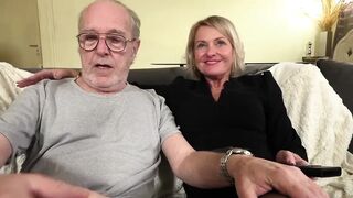 55 Year Old Cougar Plays with three Large Youthful Rods 6688
