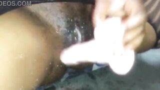 Darkfantasy Lewd black large booty queen goes wild on her sextoy, pounding that creamy snatch until this babe cums hard and squirts like a femdom-goddess. Non-stop creaming and gushing — pure solo whore perfection